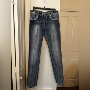 Grace Women's Dark Blue Straight Leg Jeans